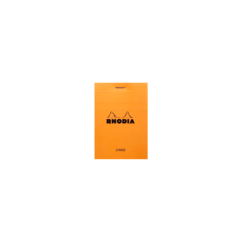 No. 11 Head Stapled Notepad A7 Lined Orange