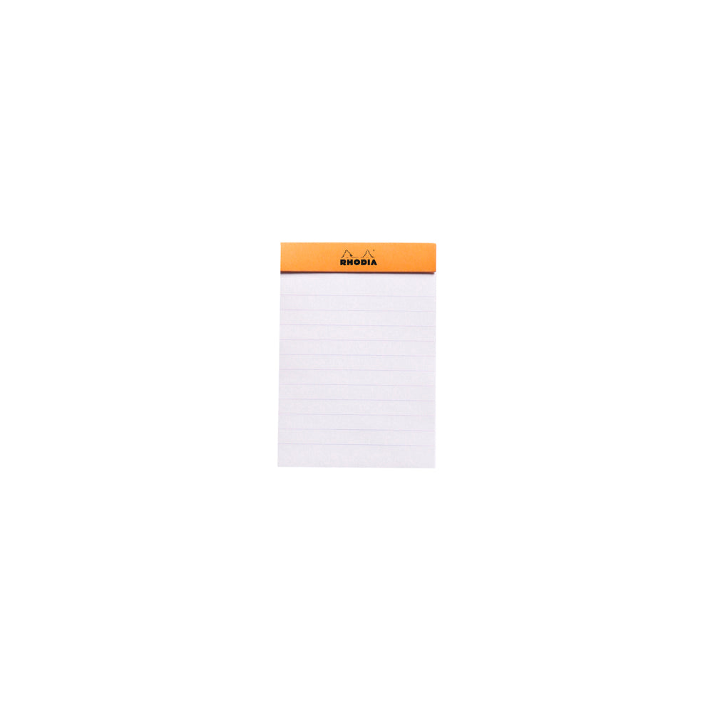 No. 11 Head Stapled Notepad A7 Lined Orange