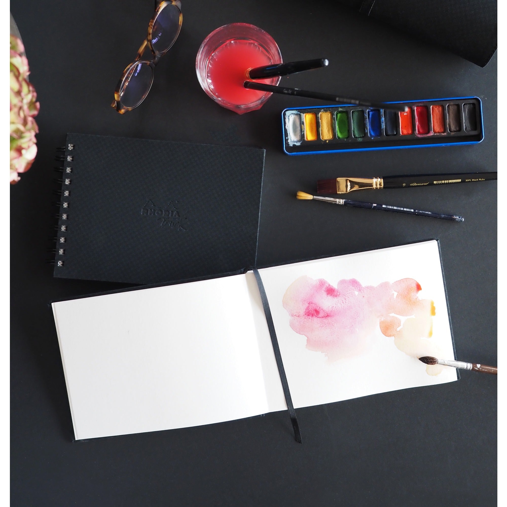 Rhodia Touch Wirebound Watercolour Book (Hot Pressed Paper) 21 x 21cm