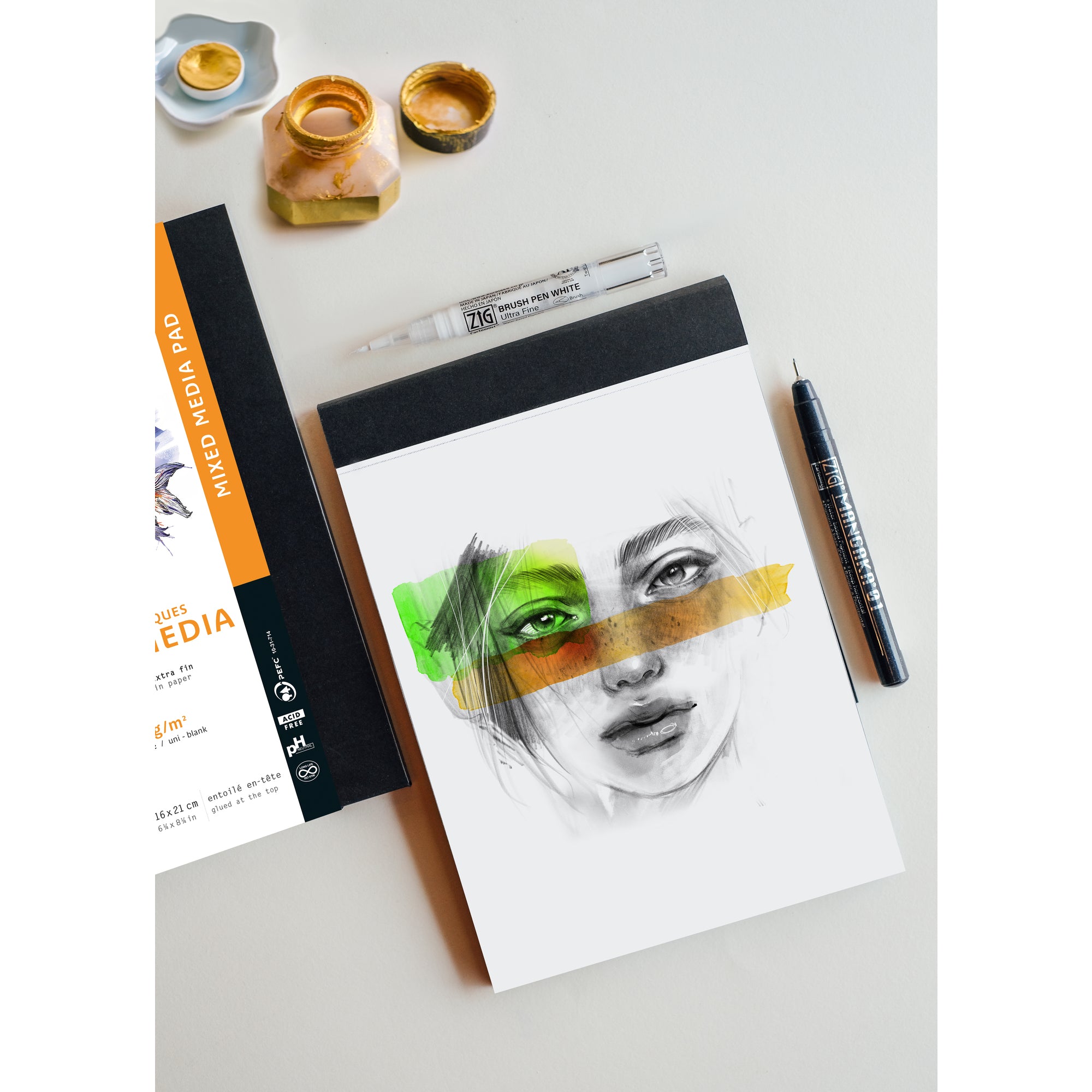Rhodia Touch Mixed Media Sketchpad A6+ Portrait