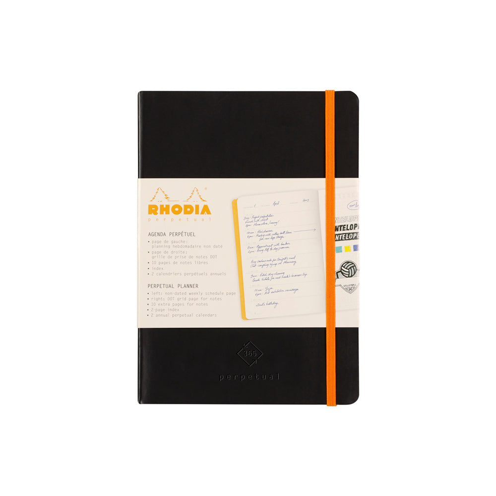 Rhodiarama 365 Perpetual Undated Planner A5 Black
