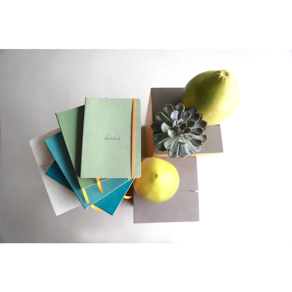 Rhodiarama Classic Softcover Notebook A5 Lined Celadon Green