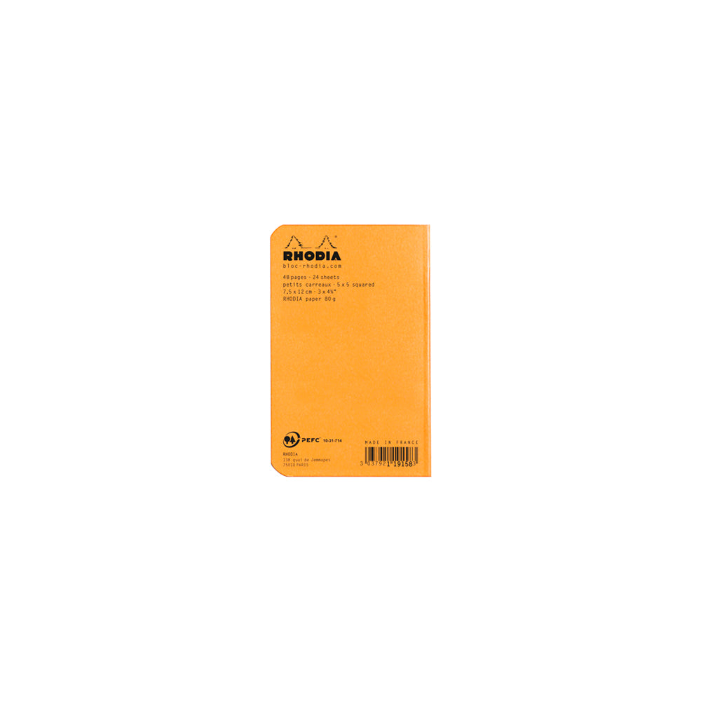 Cahier Notebook A7 Grid Orange