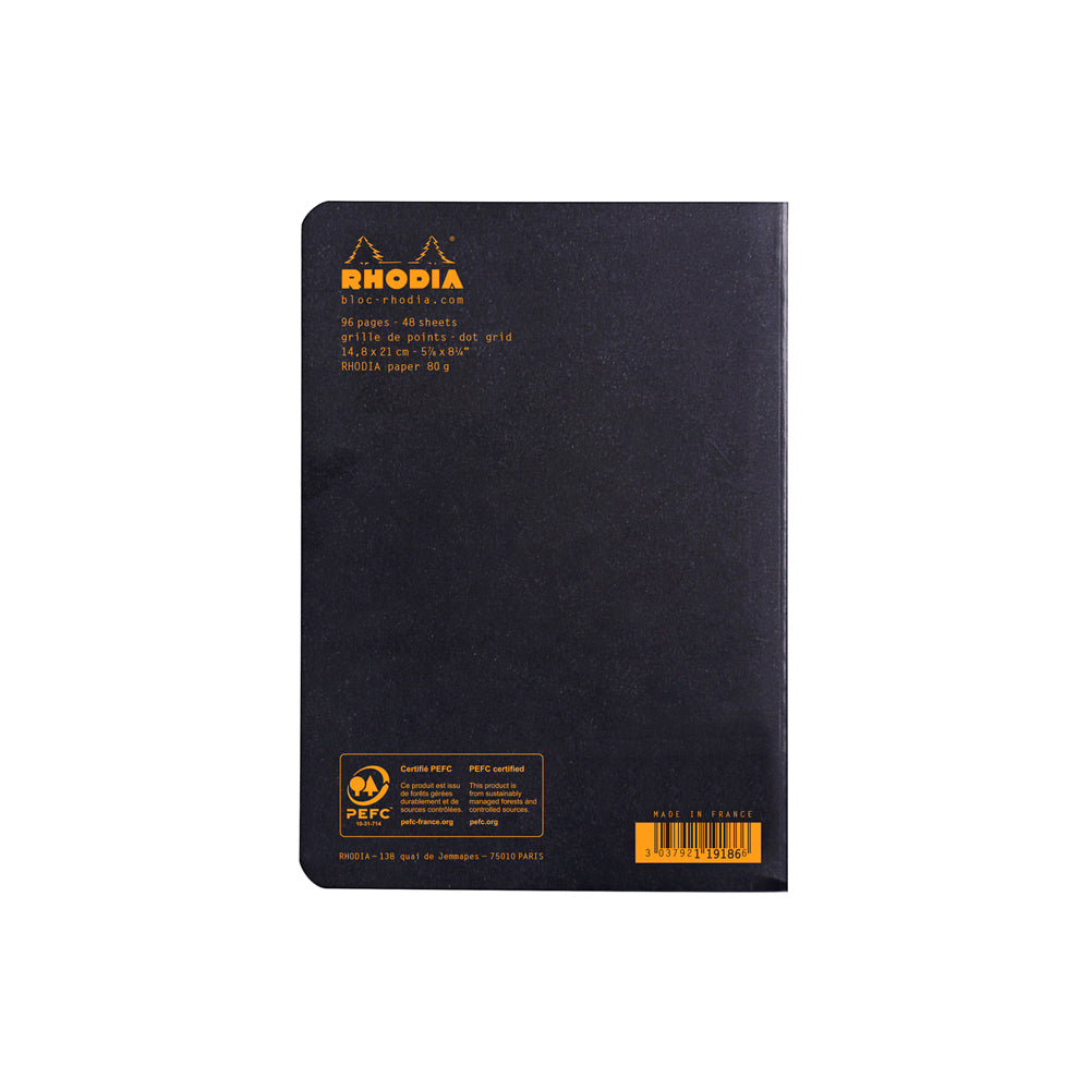 Cahier Notebook A5 Dot Grid Black