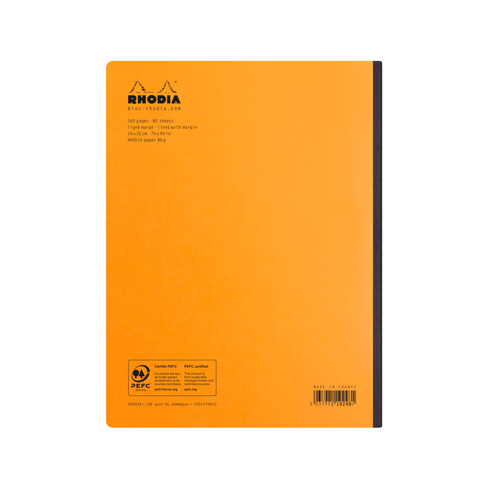 Composition Book B5 Lined with Margin Orange