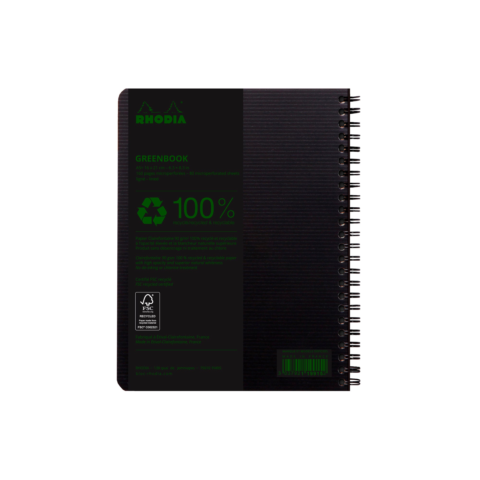 Rhodiactive GreenBook Wirebound A5+ Lined