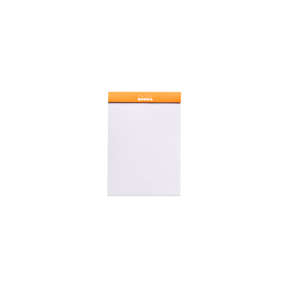 No. 12 Head Stapled Notepad Pocket Dot Grid Orange