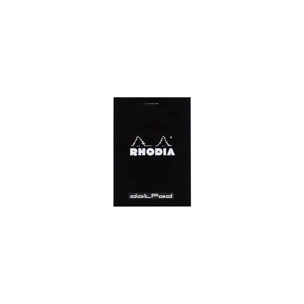 No. 12 Head Stapled Notepad Pocket Dot Grid Black