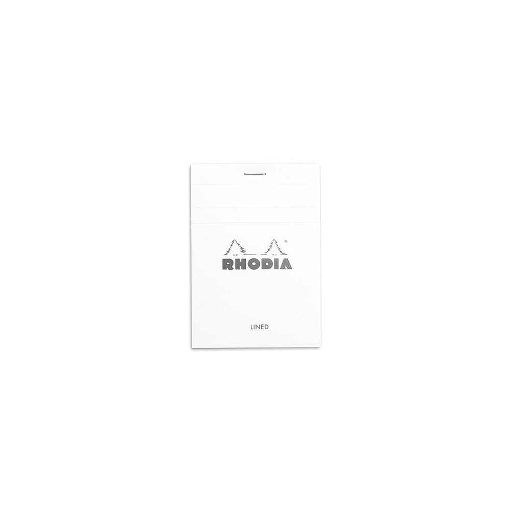 No. 12 Head Stapled Notepad Pocket Lined White