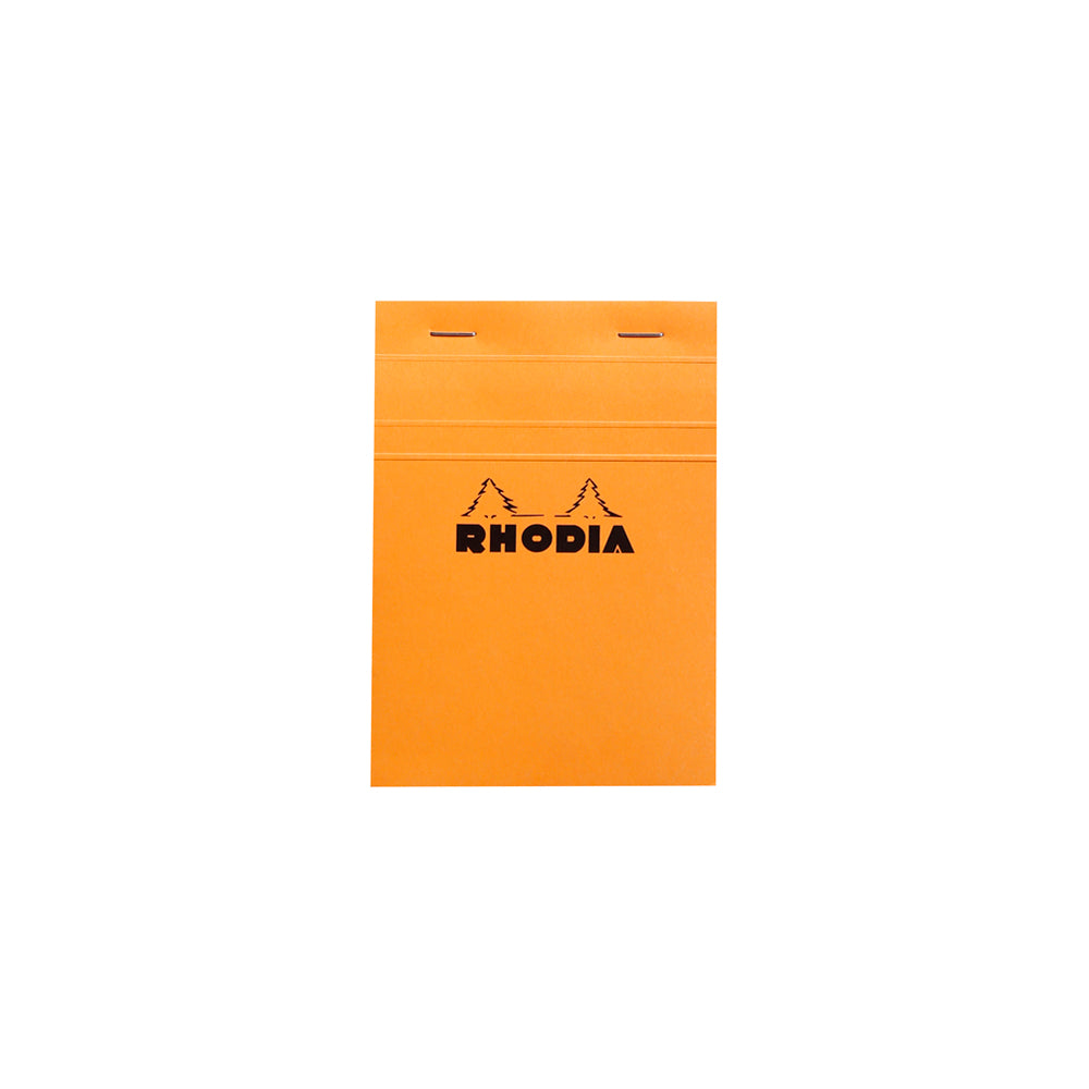 No. 13 Head Stapled Notepad A6 Grid Orange