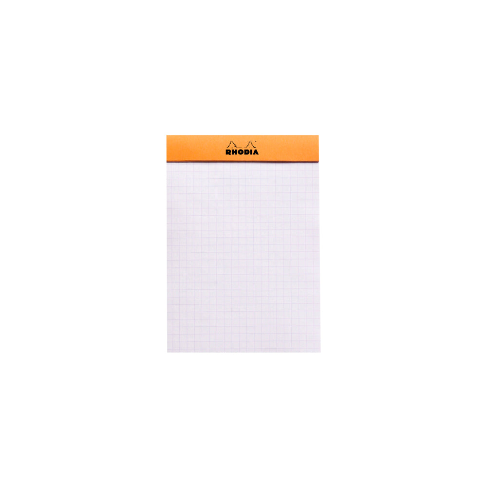 No. 13 Head Stapled Notepad A6 Grid Orange