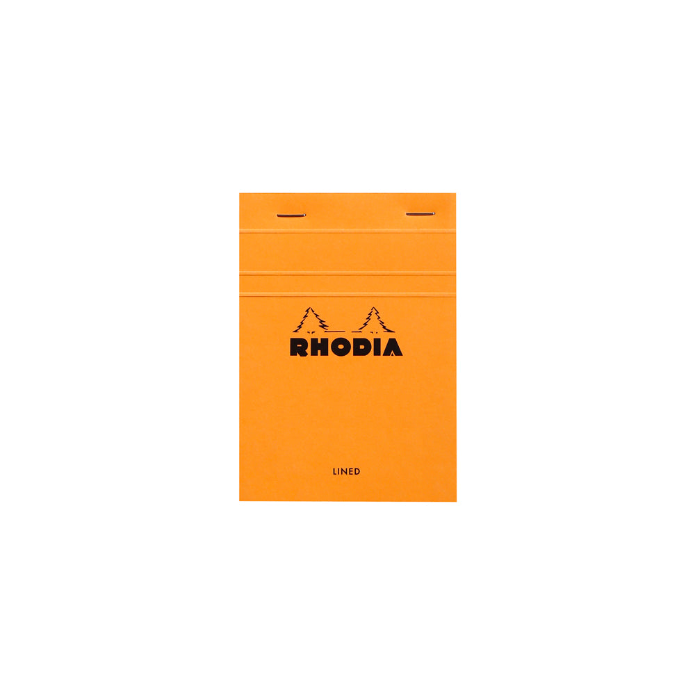 No. 13 Head Stapled Notepad A6 Lined Orange