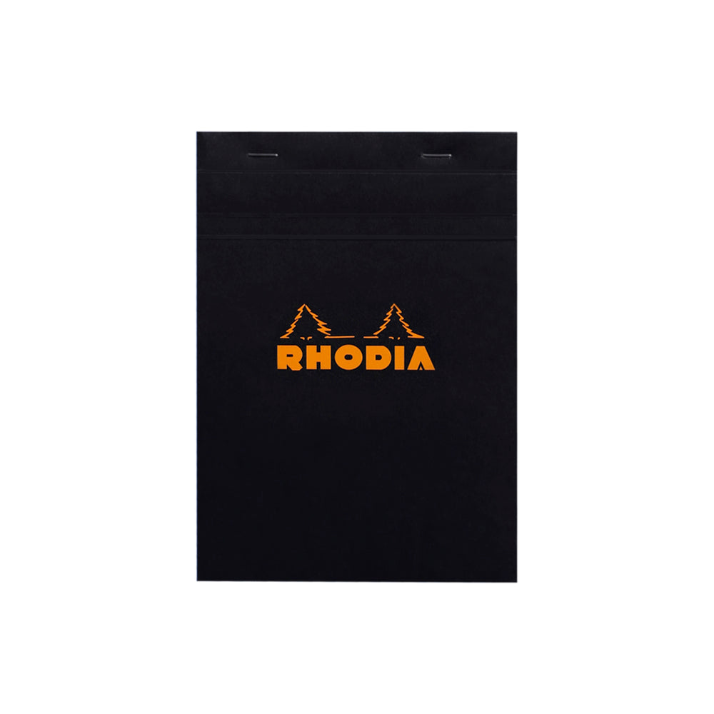 No. 16 Head Stapled Notepad A5 Grid Black