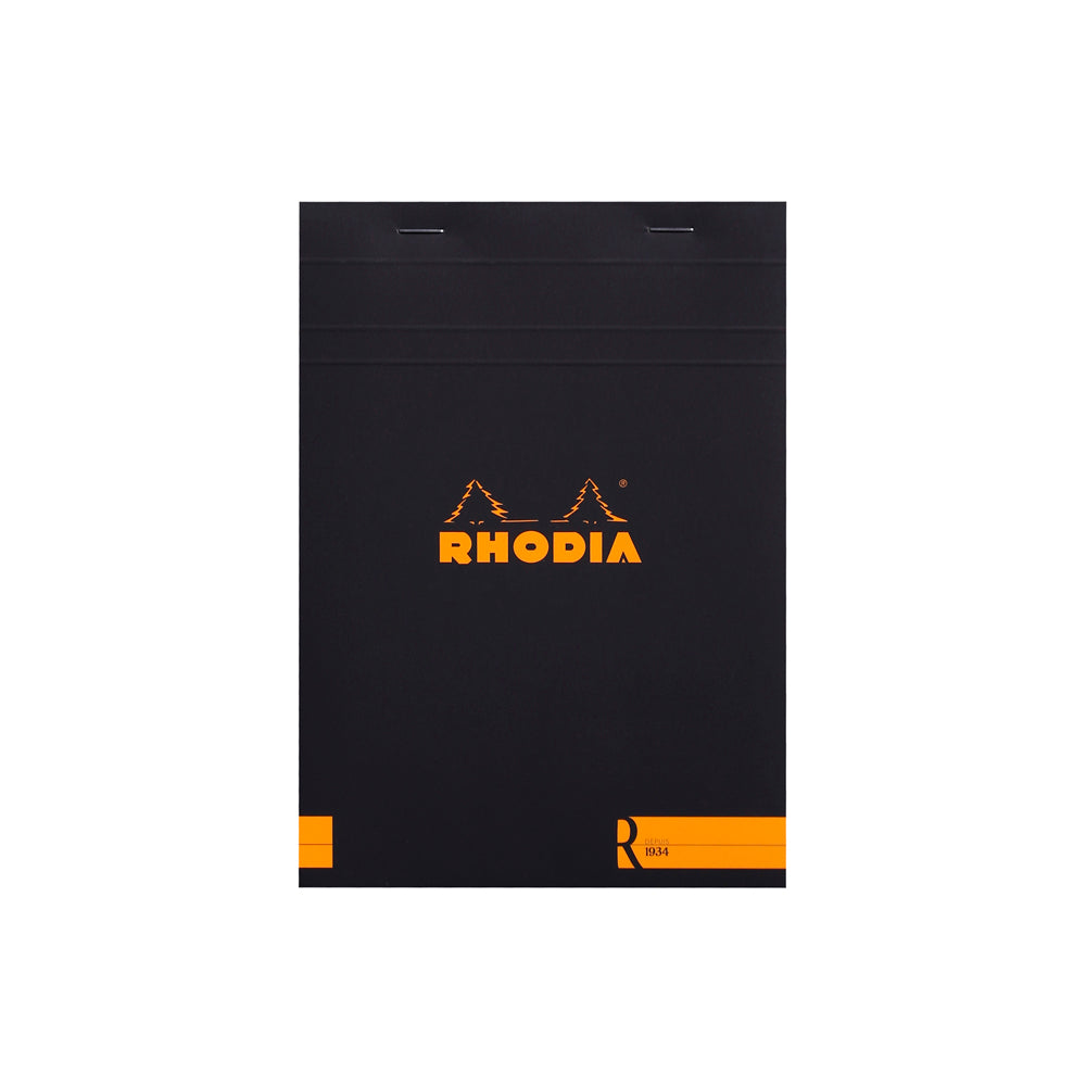 Premium R No. 16 Head Stapled Notepad A5 Lined Black