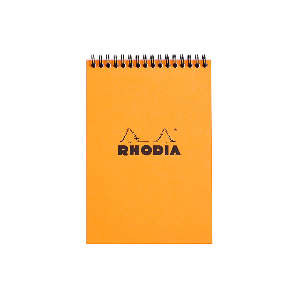 Wirebound Notepad A5 Grid Orange