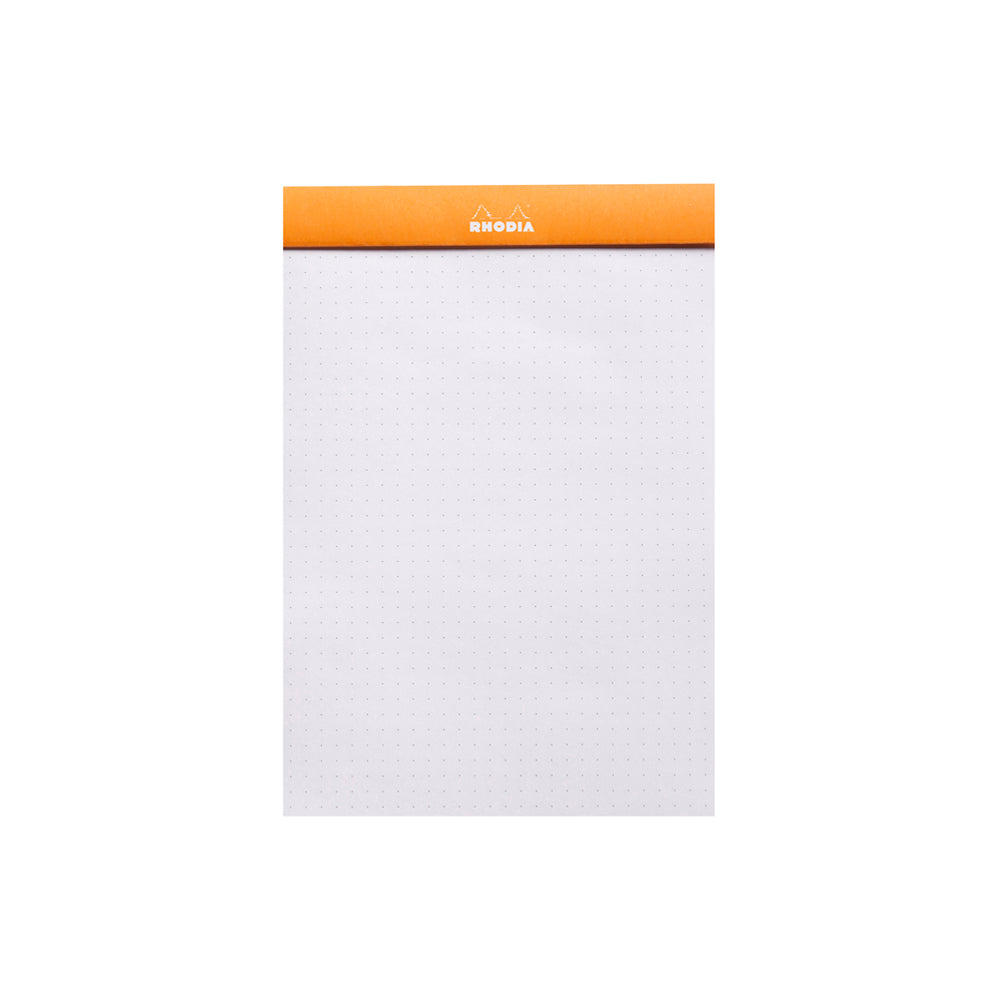 No. 16 Head Stapled Notepad A5 Dot Grid Orange