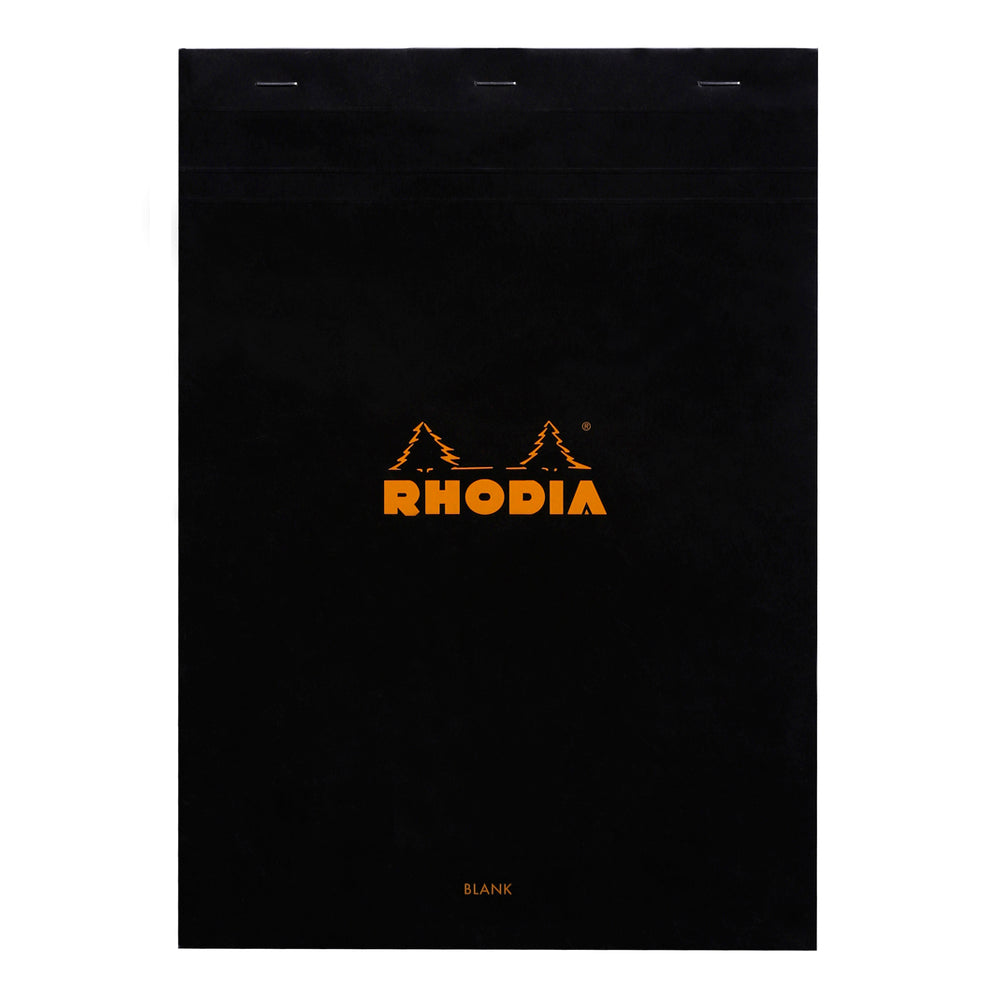 No. 18 Head Stapled Notepad A4 Blank Black