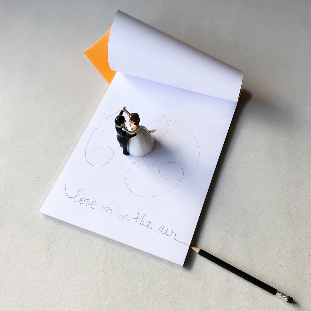 No. 18 Head Stapled Notepad A4 Blank Orange