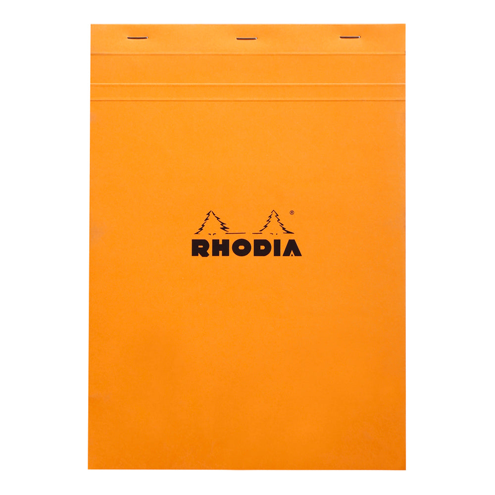 No. 18 Head Stapled Notepad A4 Grid Orange