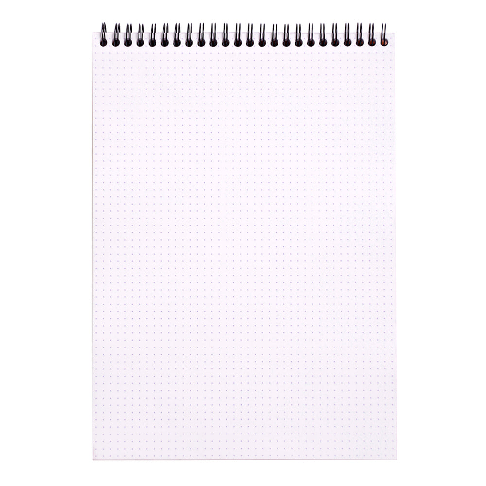 Wirebound Notepad A4 Dot Grid Orange