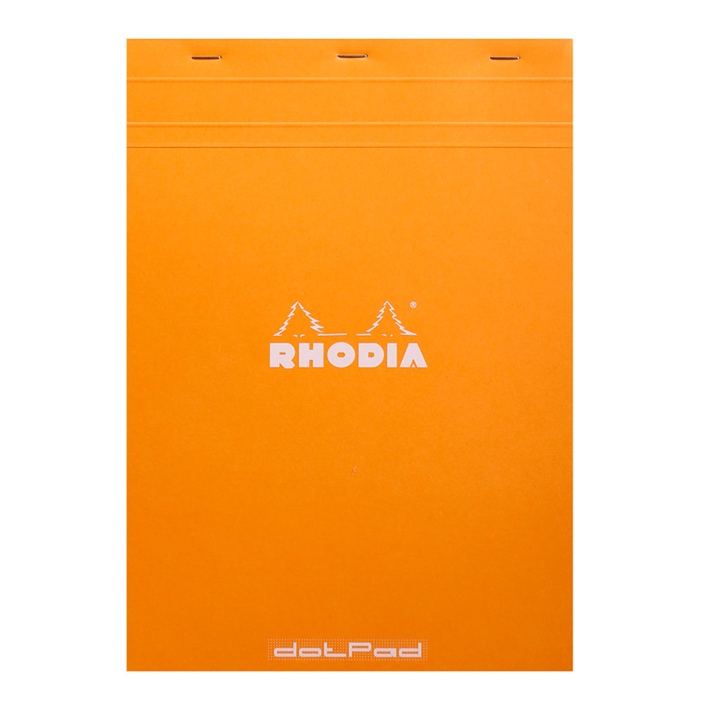 No. 18 Head Stapled Notepad A4 Dot Grid Orange