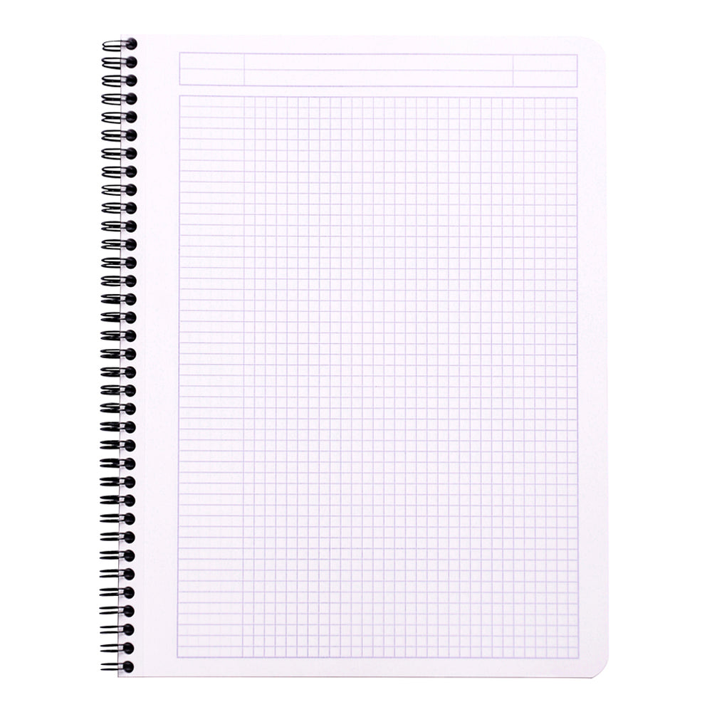 Wirebound Notebook A4+ Grid Black