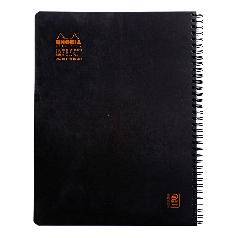 Wirebound Notebook A4+ Grid Black