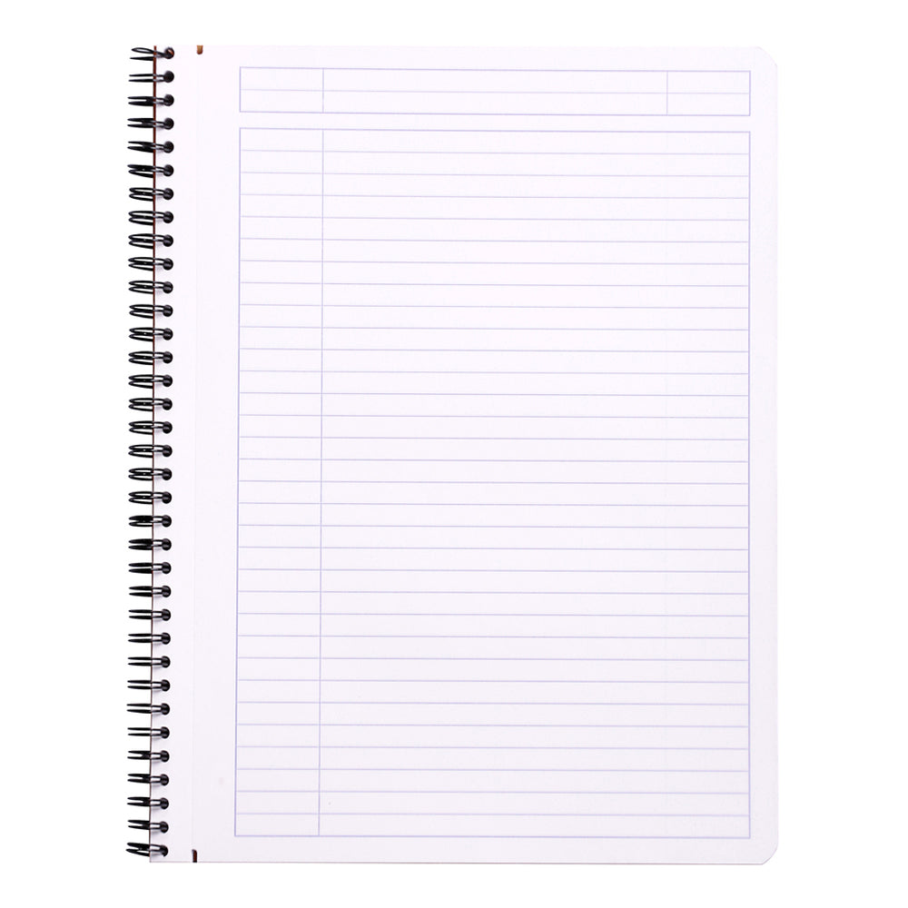 Wirebound Notebook A4+ Lined with Margin Black