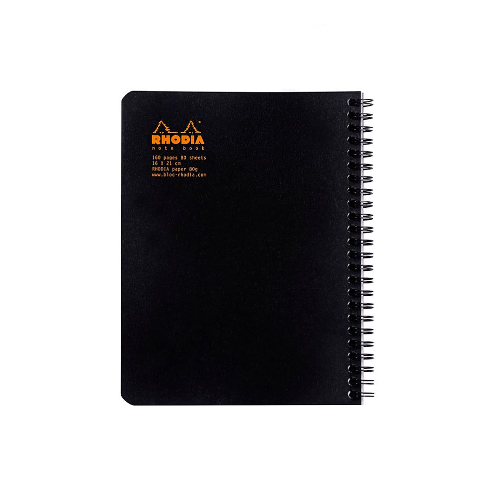 Wirebound Notebook A5+ Dot Grid Black