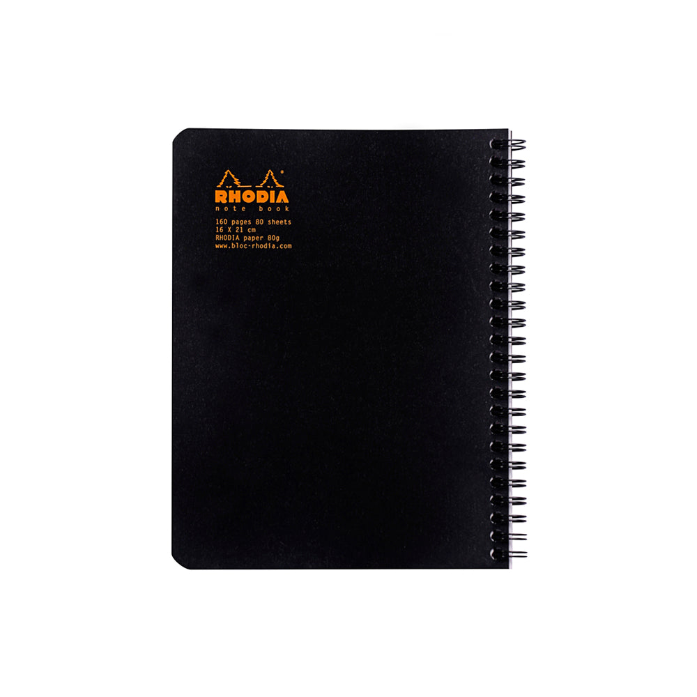 Wirebound Notebook A5+ Lined Black
