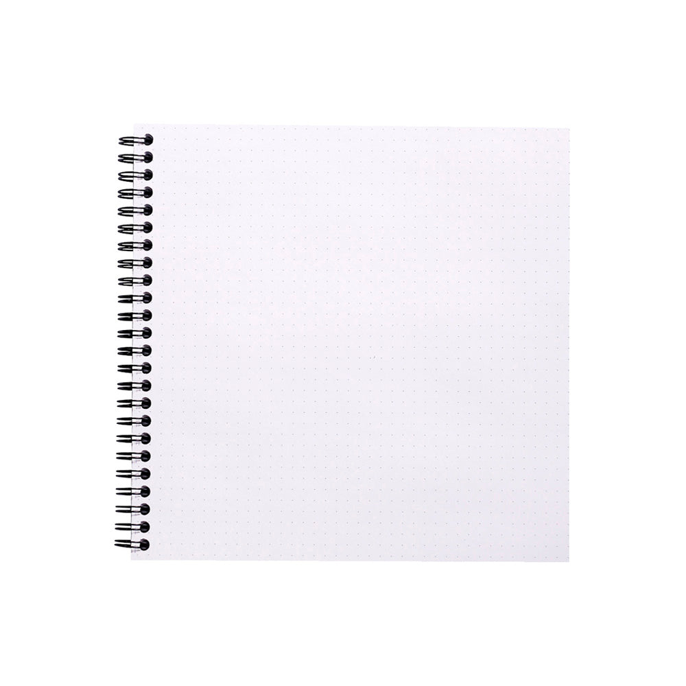 Reverse Book Wirebound 2-in-1 Notepad & Notebook 21cm x 21cm Dot Grid Orange