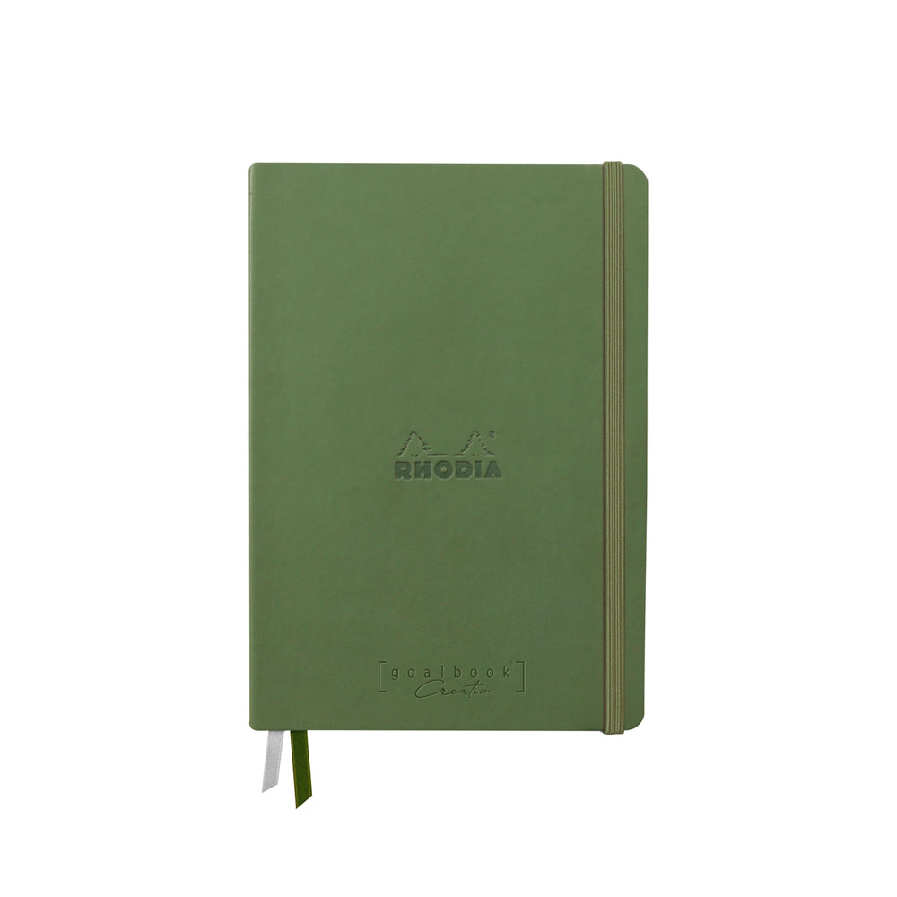 Rhodiarama Goalbook Creation 200gsm White Paper A5 Blank Sage