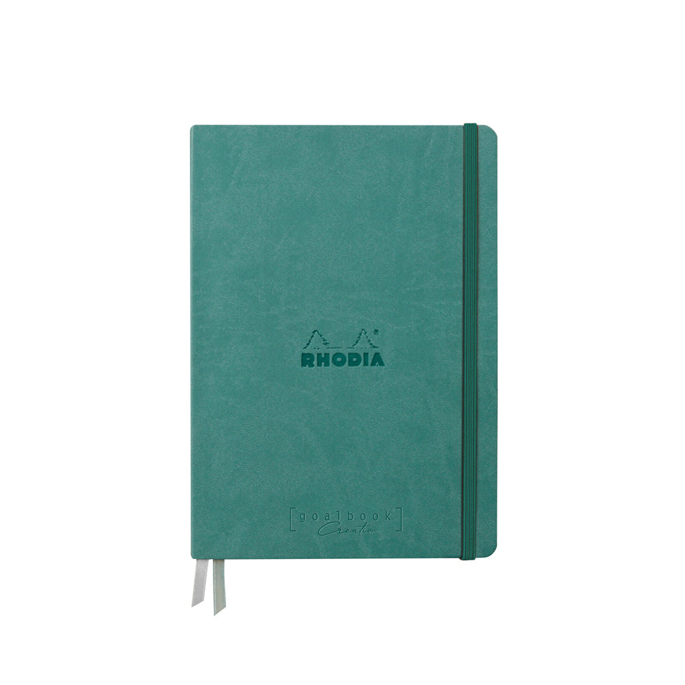 Rhodiarama Goalbook Creation 200gsm White Paper A5 Blank Aqua