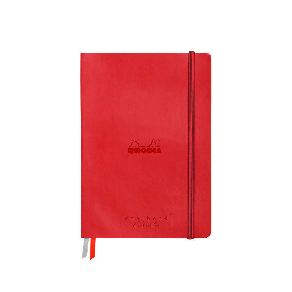Rhodiarama Goalbook Creation 200gsm White Paper A5 Blank Poppy Red