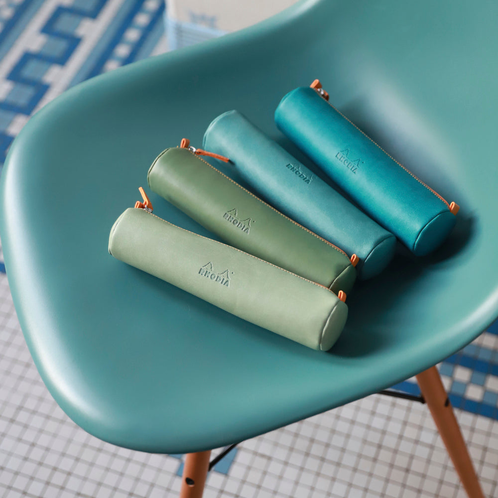 Rhodiarama Round Pencil Case Peacock