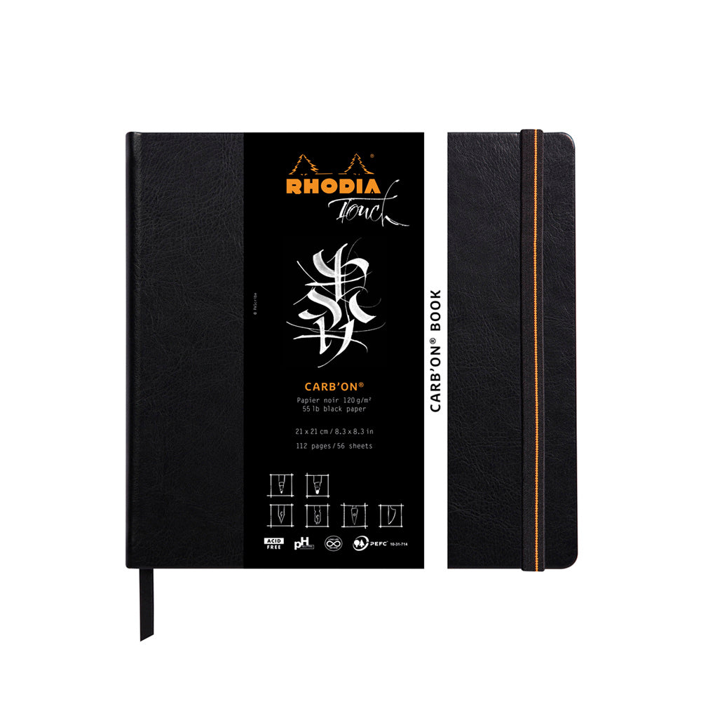 Rhodia Touch Carbon Book Hardcover Square 21cm x 21cm Blank