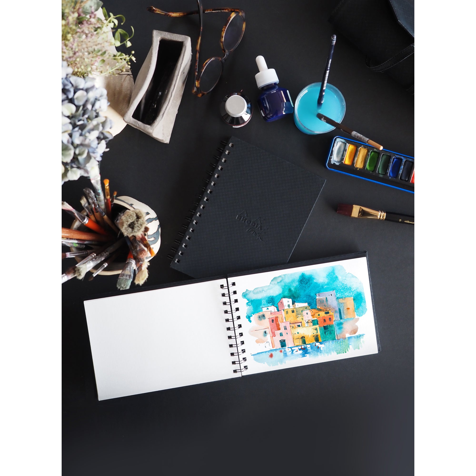 Rhodia Touch Wirebound Watercolour Book (Cold Pressed Paper) A4 Portrait