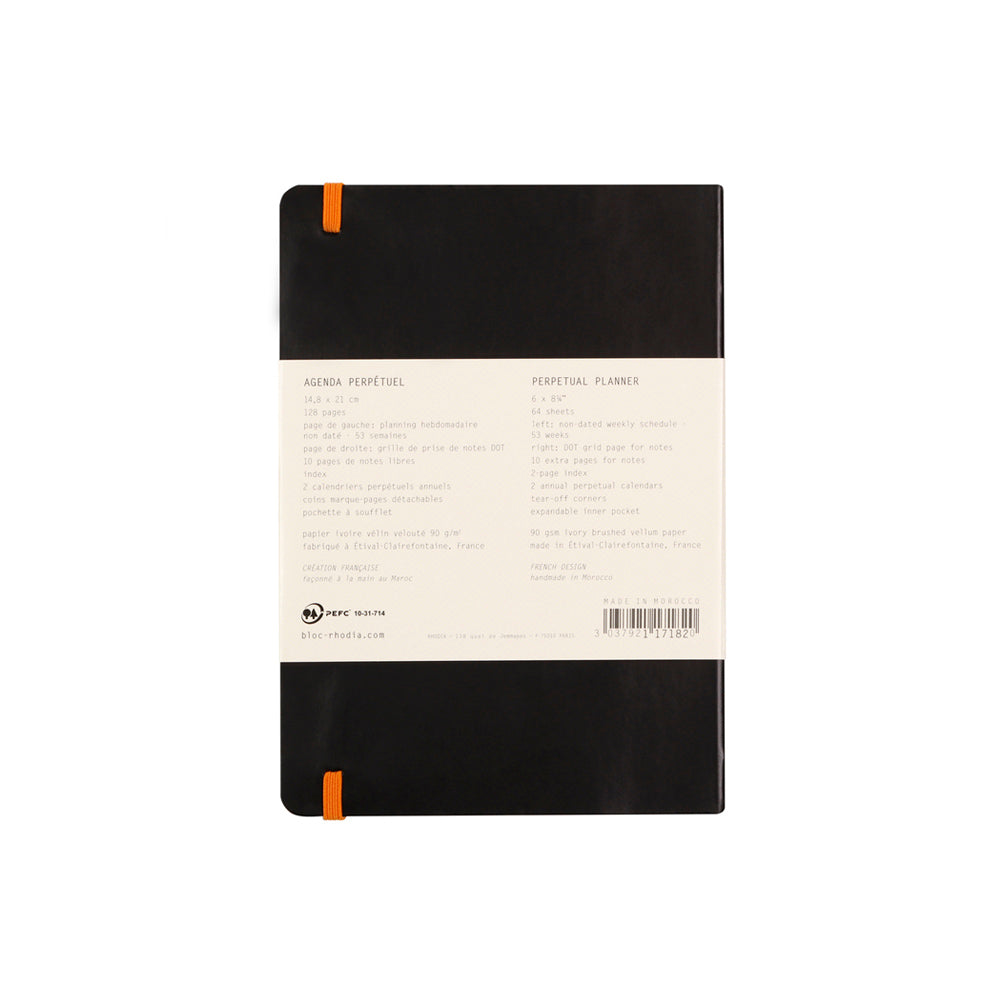 Rhodiarama 365 Perpetual Undated Planner A5 Black