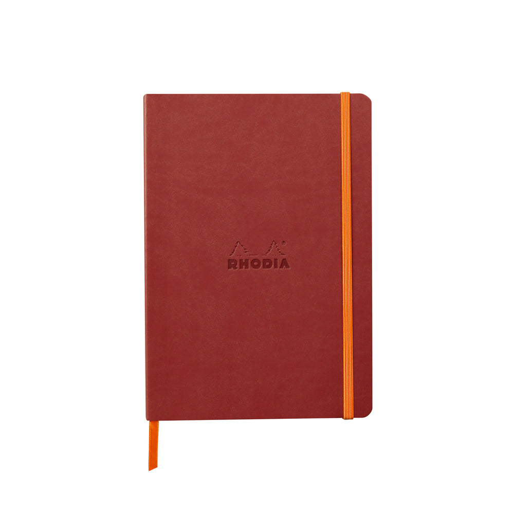 Rhodiarama Classic Softcover Notebook A5 Lined Nacarat