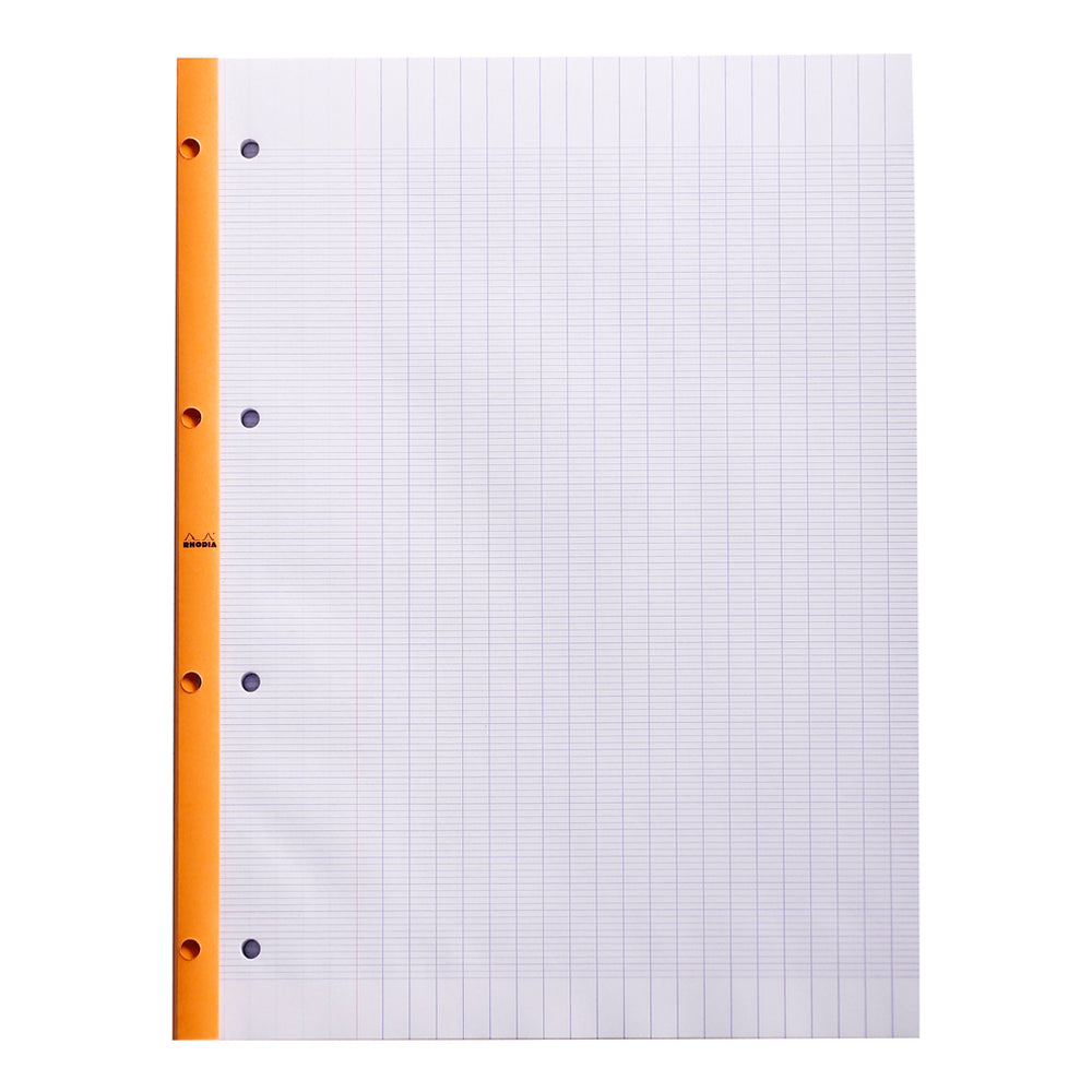 Side Stapled Notepad With 4 Holes A4+ Seyes Orange