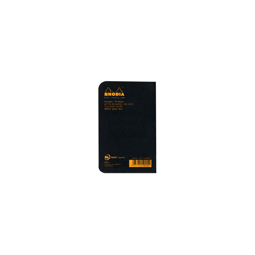 Cahier Notebook A7 Dot Grid Black