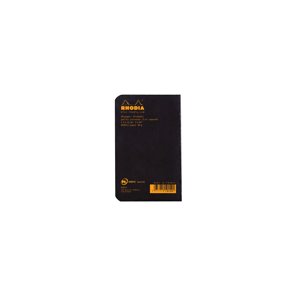 Cahier Notebook A7 Grid Black