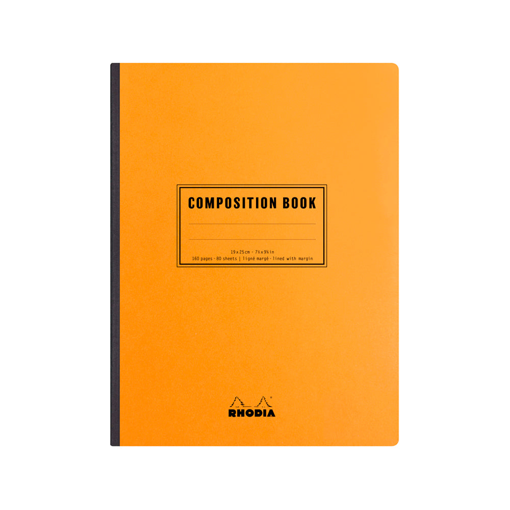 Composition Book B5 Lined with Margin Orange
