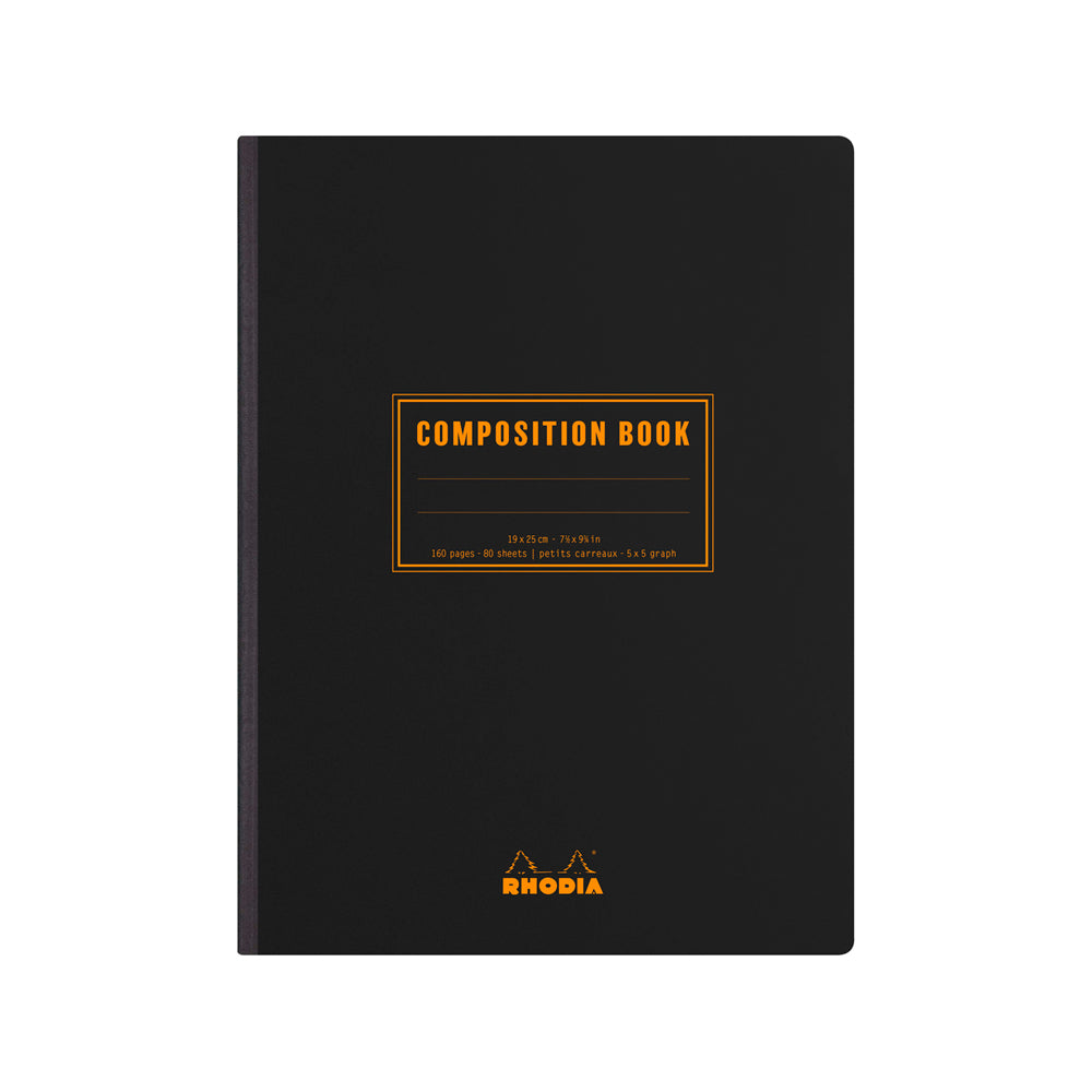 Composition Book B5 Lined with Margin Black