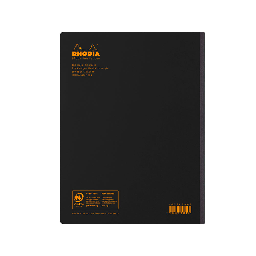 Composition Book B5 Lined with Margin Black