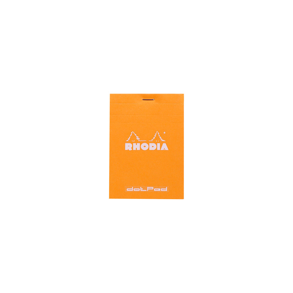 No. 12 Head Stapled Notepad Pocket Dot Grid Orange