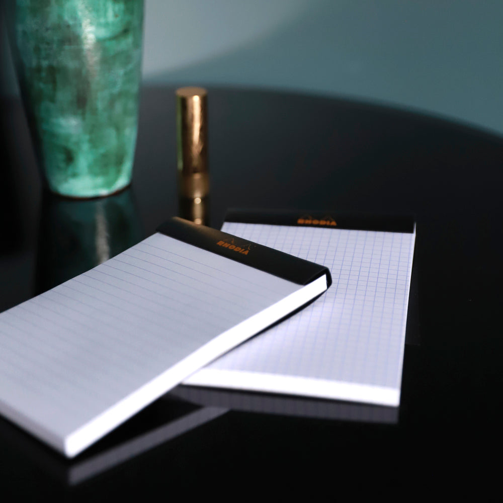 No. 12 Head Stapled Notepad Pocket Lined Black