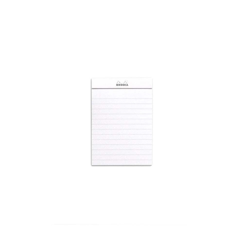 No. 12 Head Stapled Notepad Pocket Lined White
