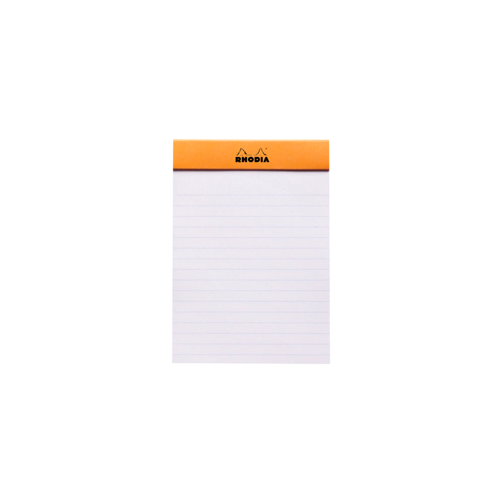 No. 13 Head Stapled Notepad A6 Lined Orange