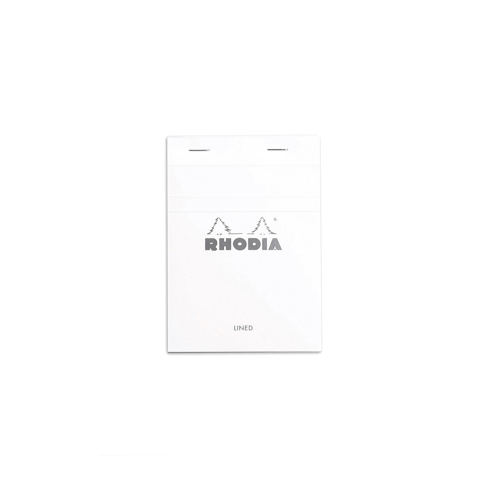 No. 13 Head Stapled Notepad A6 Lined White